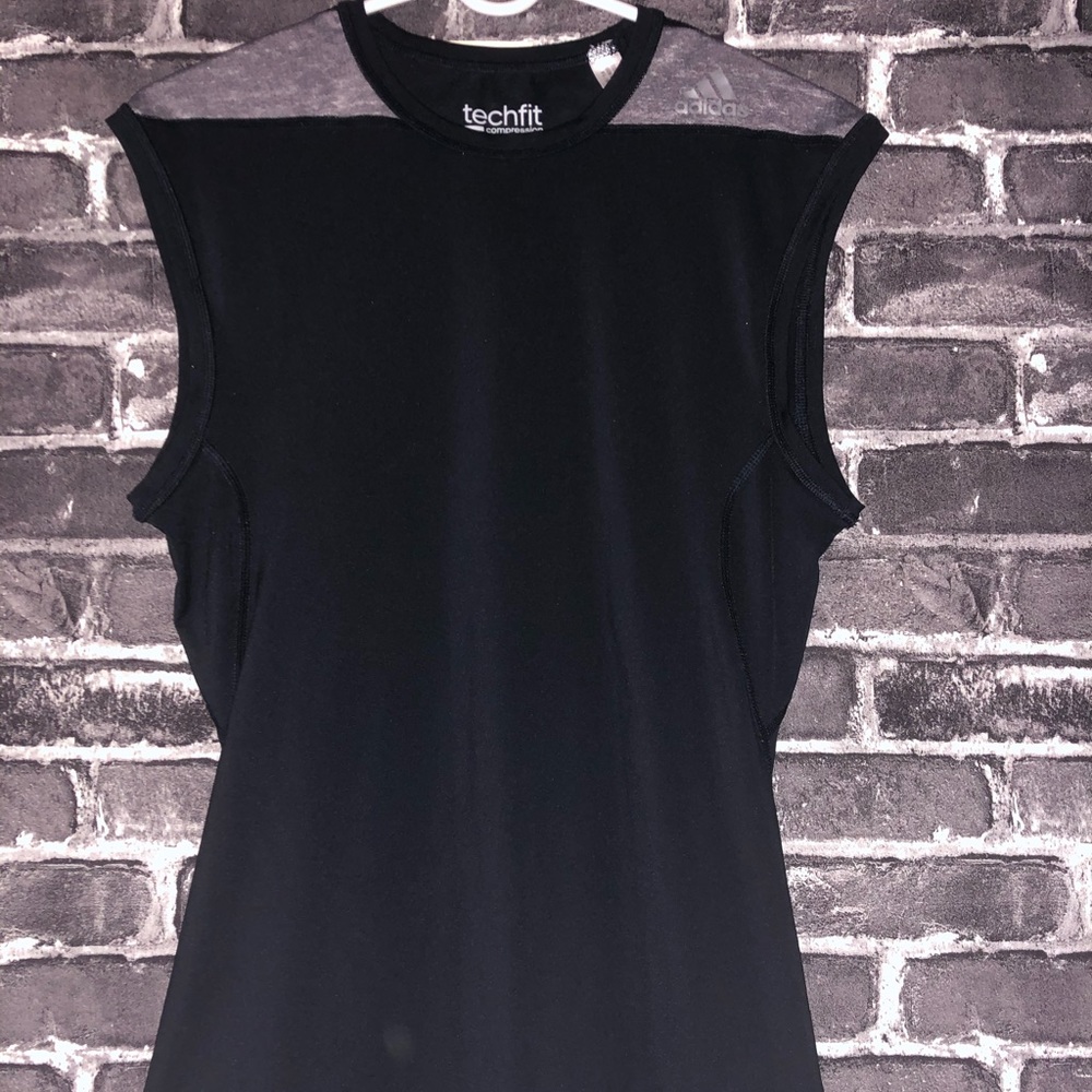 Adidas Sleeveless Techfit Compression Shirt Black